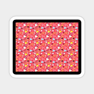 I Love The 80s Pattern Salmon Version Magnet