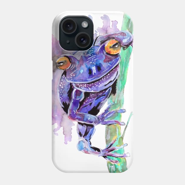 Purple Frog Phone Case by ZeichenbloQ