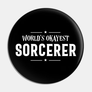 World's Okayest Sorcerer Roleplaying Addict - Tabletop RPG Vault Pin