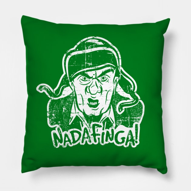 Christmas Story Nadafinga! (white print) Pillow by SaltyCult