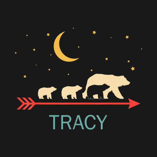 Tracy Name Gift Personalized Mama Bear With 3 Cubs by crowominousnigerian 