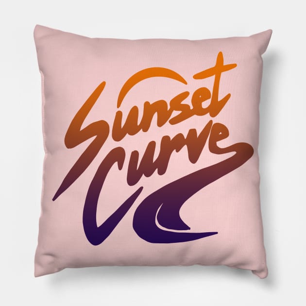 sunset curve Pillow by yazriltri_dsgn