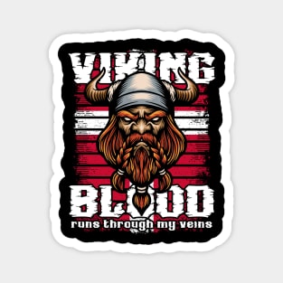 Viking Blood Runs Through My Veins Denmark Vikings Magnet
