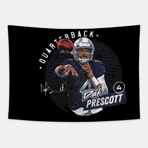 Dak Prescott Dallas Dots Tapestry by Chunta_Design