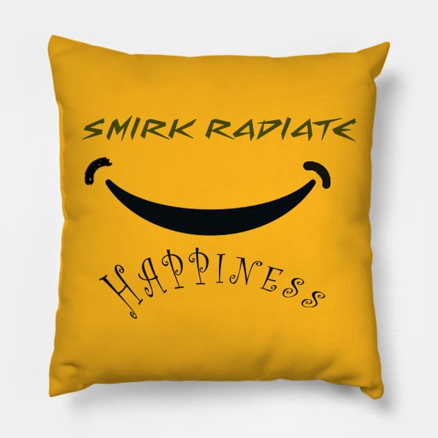 happiness Pillow by SKWADRA ART