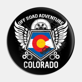 Colorado State Flag Off Road T-Shirt 4x4 Mudding Grunge Pin