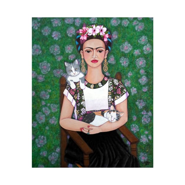Frida cat lover by madalenalobaotello