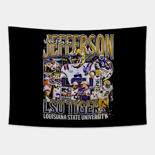 Justin Jefferson College Vintage Bootleg Tapestry