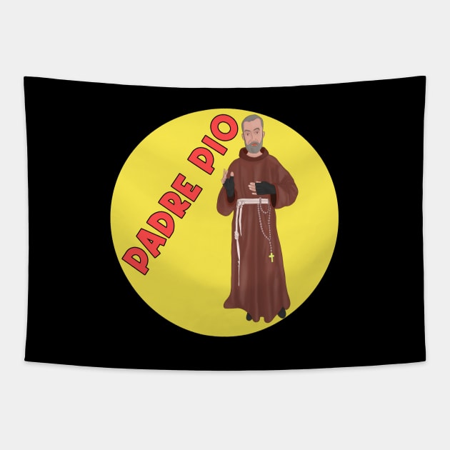 Padre Pio Tapestry by DiegoCarvalho