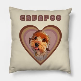 Cavapoo love (autumn) Pillow