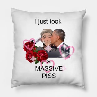 i just took a massive piss obama Pillow