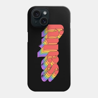 Meme: salty (bright rainbow retro letters) Phone Case