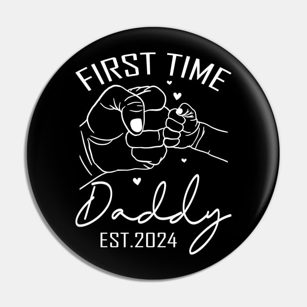 First Time Daddy Est 2024 Fathers Day Pin by eyelashget