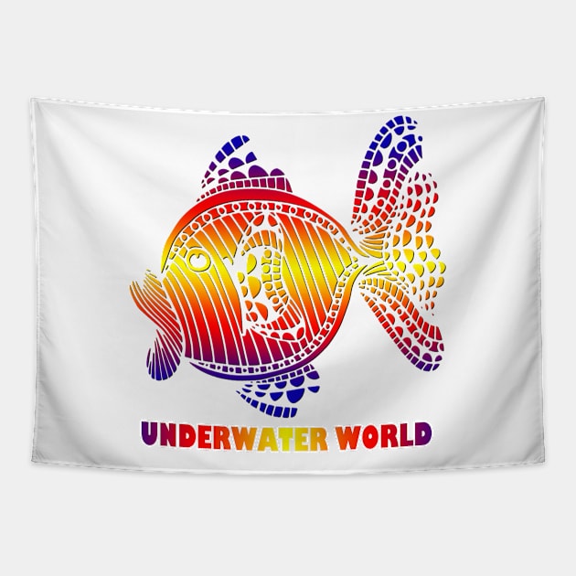 Underwater world Tapestry by likbatonboot