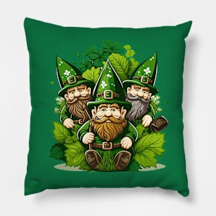 Gnomes St. Patrick's Day Pillow