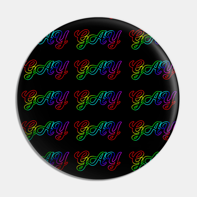 Am I Gay? Funny Gay Pride Pin by Scar