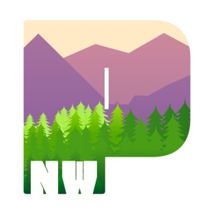 PNW mountains and trees T-Shirt