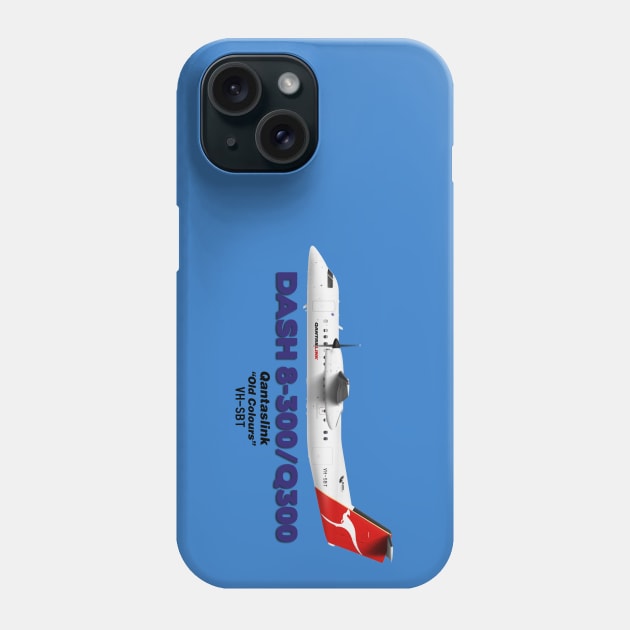 DeHavilland Canada Dash 8-300/Q300 - Qantaslink "Old Colours" Phone Case by TheArtofFlying