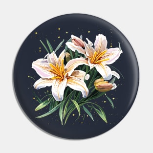 Blooming lillies Pin