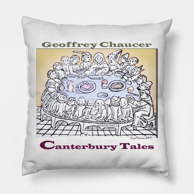 Canterbury Tales Pillow by KayeDreamsART