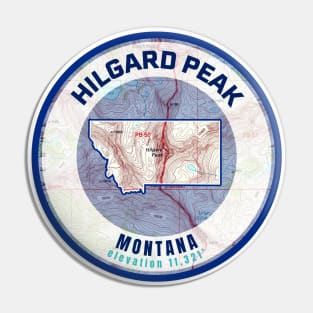 Montana Mountain Map - Hilgard Peak Pin