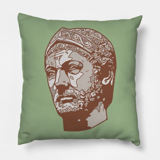 Hannibal Barca Portrait Pillow by turbopistola