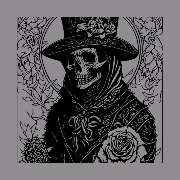 Doctor Plague with roses and floral motifs by lkn