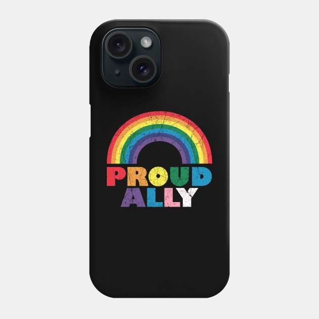 Vintage Proud Ally Gay Pride LGBT Pride Month Phone Case by American Woman