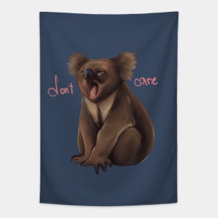 Cute lazy koala bear don’t care(on blue jeans) Tapestry