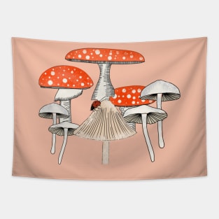 Mushroom with Ladybug Tapestry