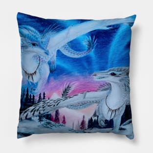 Snowfox and Snowowl Pillow