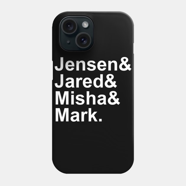 Jensen & Jared & Misha & Mark. Phone Case by bnodzak