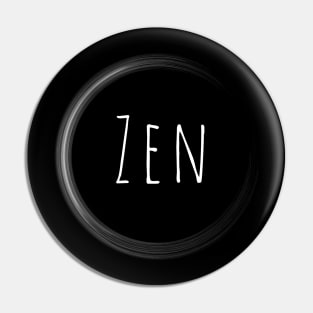 Zen White Pin