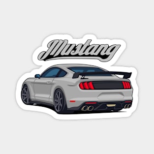 Rear Car Mustang grey Magnet