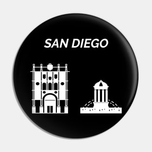 San Diego skyline, California, CA Pin