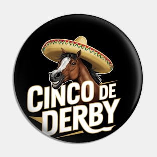 Funny Taco Horse Racing Vintage Cinco De Derby Horse Pin