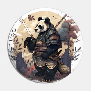 Panda Bear Ninja-Samurai Pin