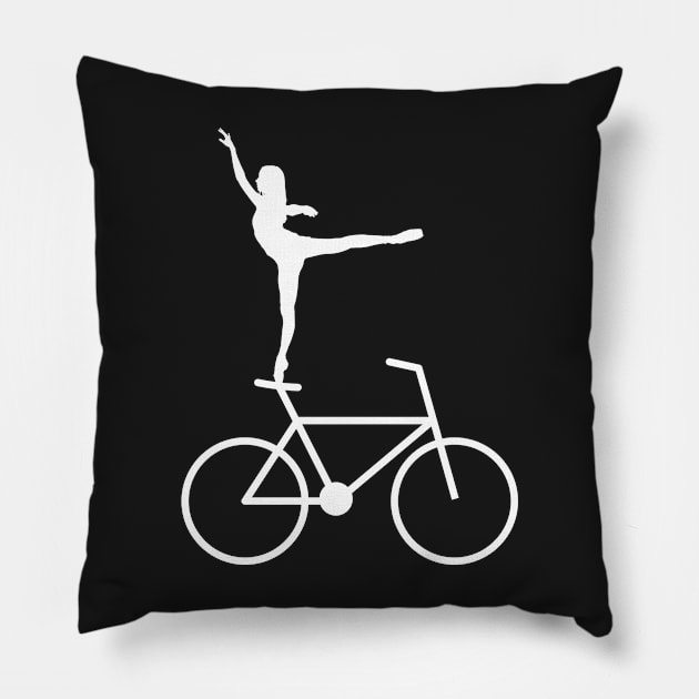 Dance on the bike - for bike/ dance lovers Pillow by LifeSimpliCity