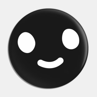 Smiley Doodle Friend - White Pin