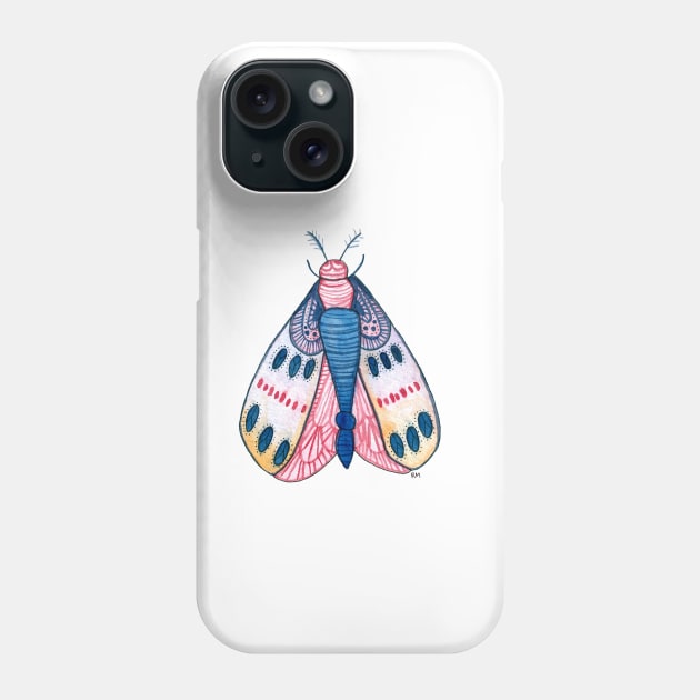Colorful Spring Moth Phone Case by RuthMCreative