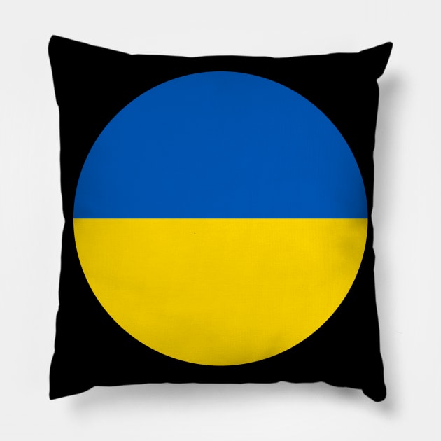 Dot Ukraine Flag Pillow by Bunny Prince Design