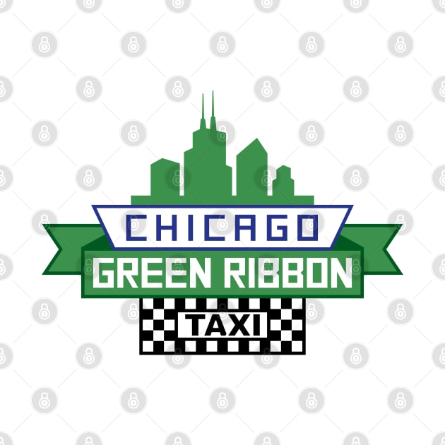 Chicago Green Ribbon Taxi Logo - Fan Art illustration by seanfleming