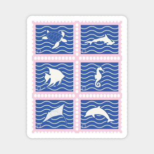 Stamp of Ocean Life Magnet