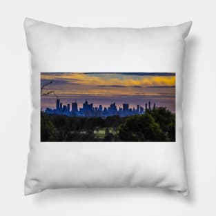 Melbourne Sunset from Yarra Boulevard Pillow