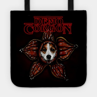 Demogorgon Corgi Pun Dog Stranger Things Tote