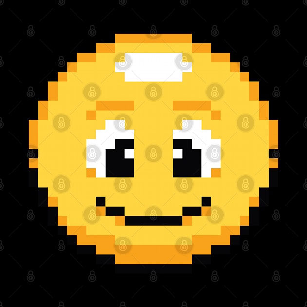 Smiling Pixel Emoji by Sprout Zombie