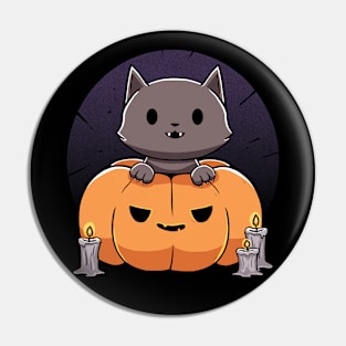 Cat in a Pumpkin Pin