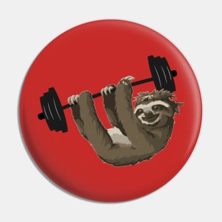 Weightlifting Sloth Pin