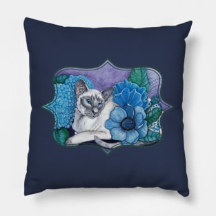 Blue Point Siamese Cat Pillow