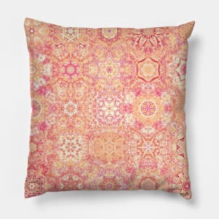 Pink and Orange Mandalas Pillow